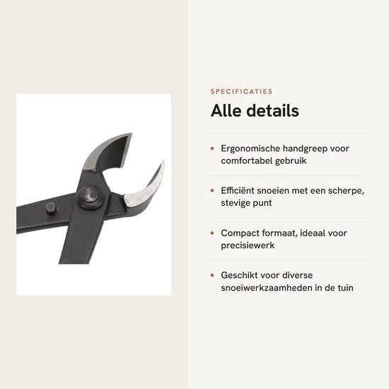 Concave Branch Cutter - Heavy Duty 200mm - Mangaan Staal - Diagonale Tang - Zwart - Bonsaitool - Tuinieren - Snoeischaar van Merkloos	 — afbeelding 4