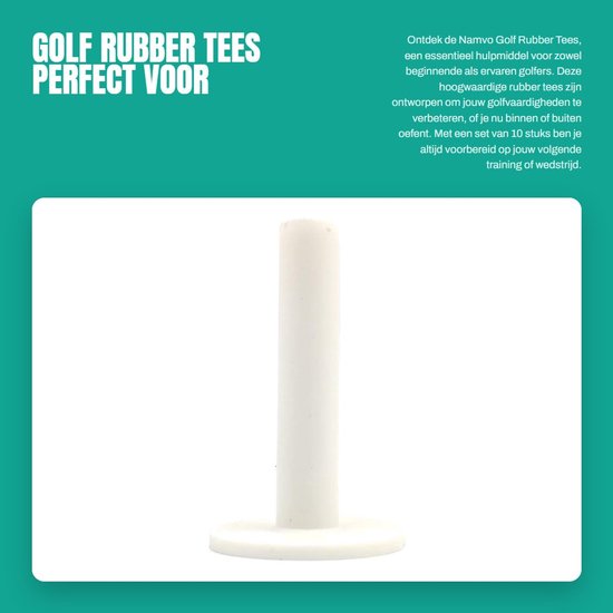 Dailygoods- Golf Tees 10 Stuks - Rubber Tees - Golf Accessoires - Training Hulp - Duurzaam - Geschikt voor Driving Range - Golfballhouder van Dailygoods — afbeelding 3