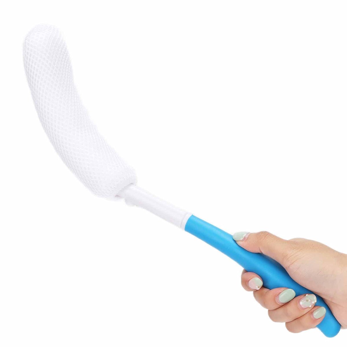 Dailygoods- Badborstel Ergonomisch Ontwerp - Lange Steel - Zachte Spons - Exfoliërende Doucheborstel - Rugborstel - Voor Nat/Droog Borstelen