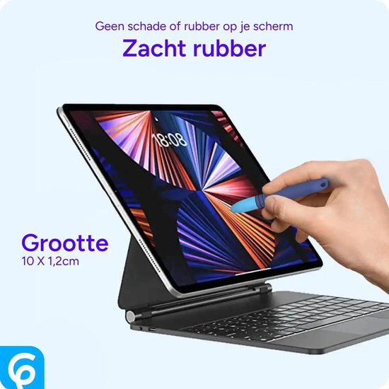 SBG Zachte Kindvriendelijke Stylus Pen - Tabletpen voor Kinderen - Geschikt voor Telefoon, Tablet en iPad - voor Tekenen en Schetsen - Compatibel met o.a. iPad, Samsung Tab & Lenovo Tab - Blauw van Merkloos — afbeelding 4