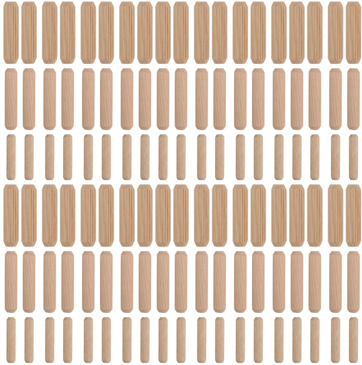 Dailygoods- Meubelpluggen 900 stuks - Houten Pluggen - Set M6/M8/M10 - Ribbelpluggen - Eucalyptushout - Duurzaam en drukvast - Houtpluggen