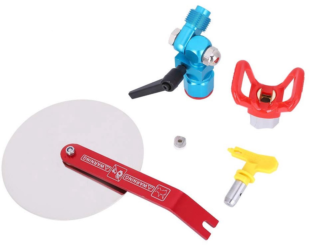 Dailygoods- Verfspuitgeleiding 5000 psi - Waterdicht Spuitaccessoire - Verstelbare Spuitmachine - G7/8 Inch Aansluiting - Inclusief Mondstuk en Koppeling - Effectief tegen Verfplakken