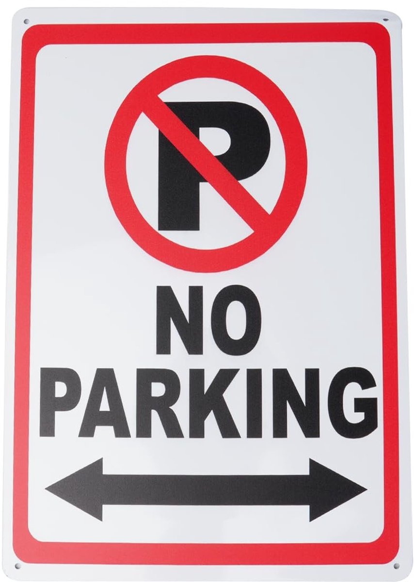 Dailygoods- Parkeerbord Aluminium - Geen Parkeren Bord - Waterdicht - Duurzaam - Voorgeboorde Gaten - 20 x 30 cm - Verbodsbord