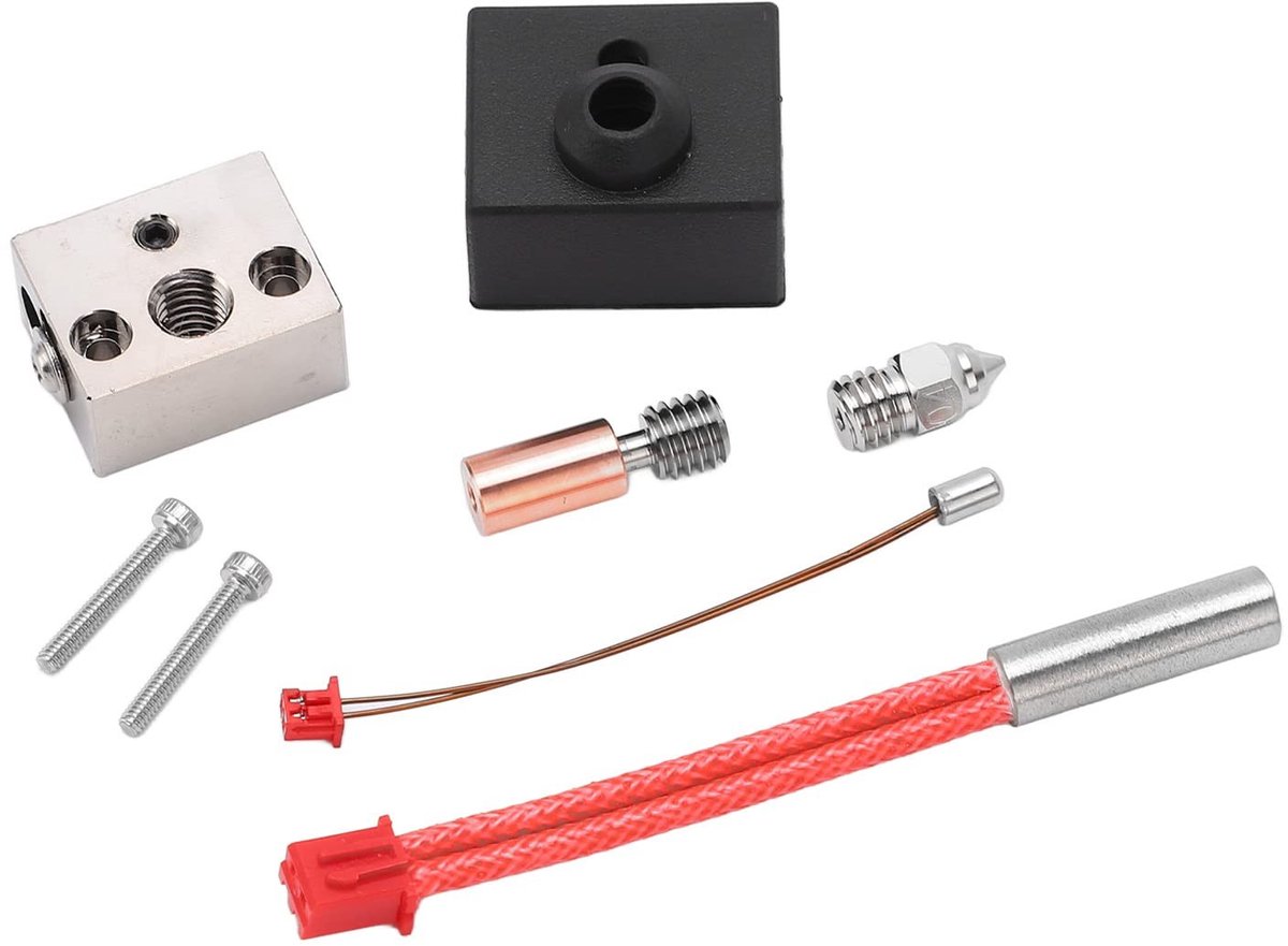 Dailygoods- Hotend Kit Bimetaal Verwarming Blok - Keel Buis - Heater - Nozzle - Extruder Onderdelen - Hoge Kwaliteit
