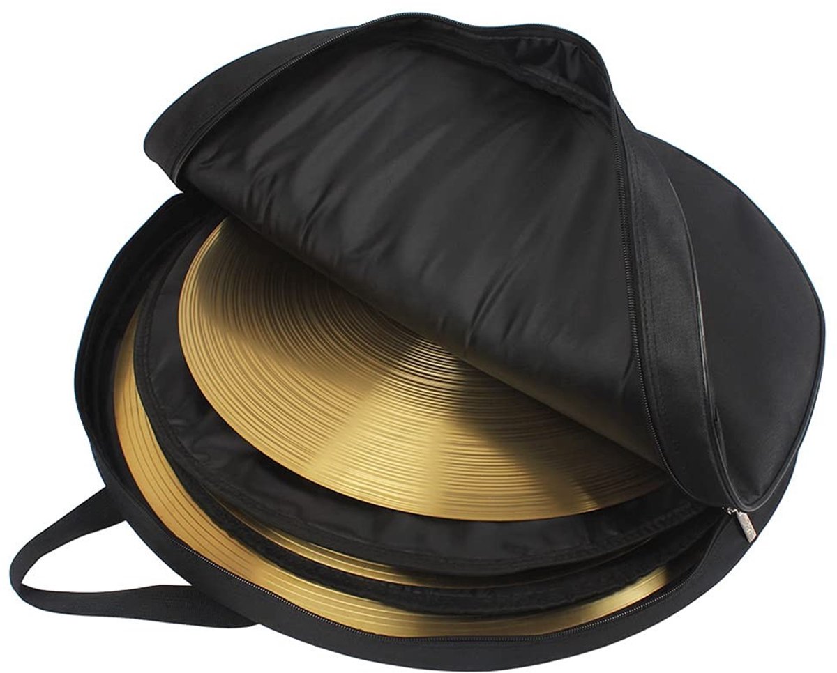 Dailygoods- Bekkentas 21 Inch - Duurzaam 600D Materiaal - Verwijderbare Scheidingswand - Drie Zakken - Schouderriem - Voor Cimbalen en Drumstokken - Cymbal Bag