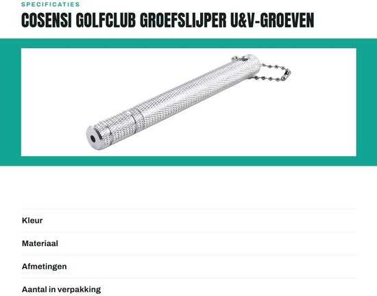 ZEYNOMAX- Groefslijper Draagbaar Ontwerp - Golfclub Slijper - Roestvrij Staal - Lichtgewicht - Corrosiebestendig - Effectieve Groeven Scherpte van Zeynomax — afbeelding 3
