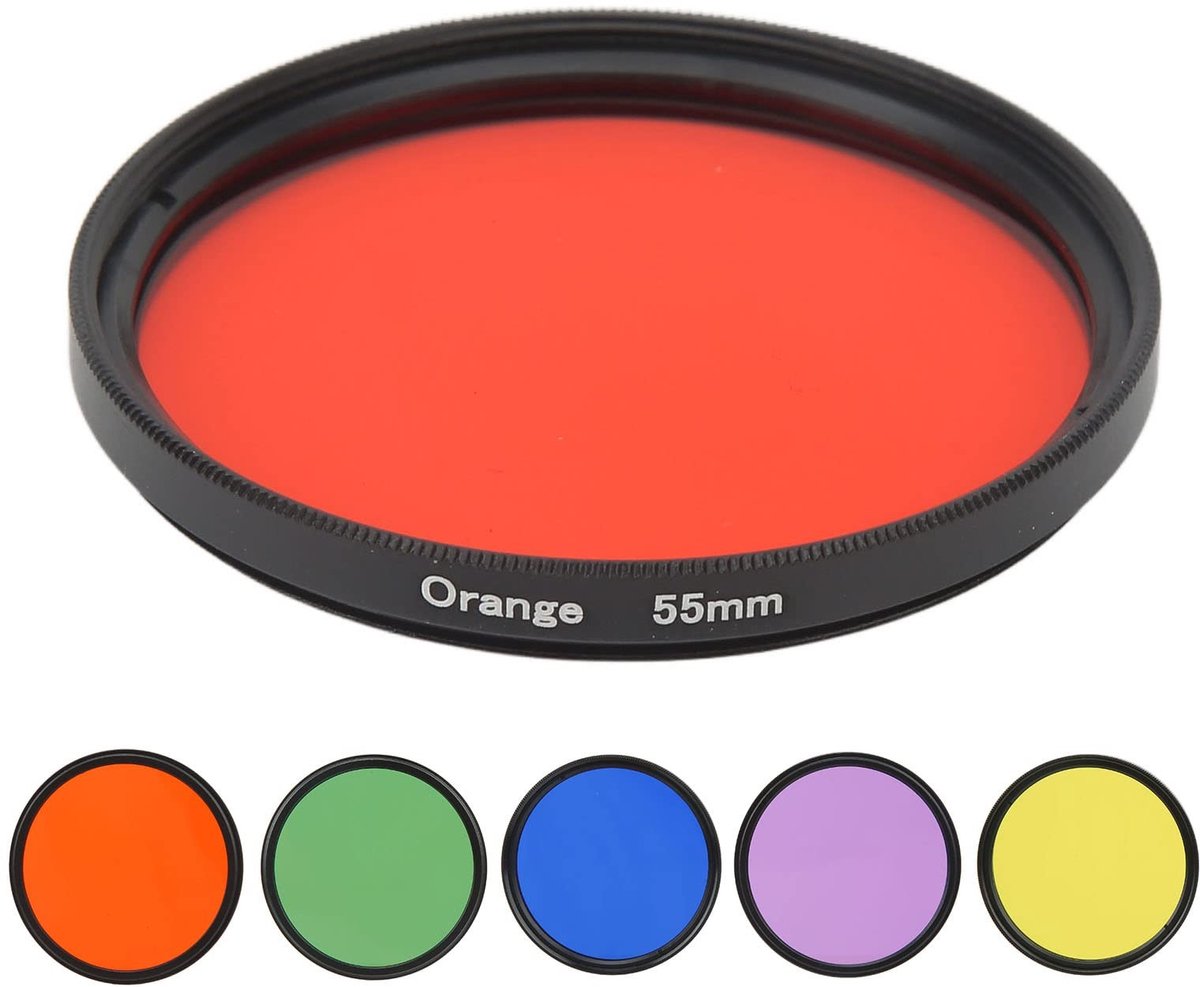 Dailygoods- Lensfilter 55 Mm - Kleurencamerafilter - Optisch Glas - Aluminiumlegering - Waterdicht - Hoge Lichtdoorlatendheid - Fotofilter