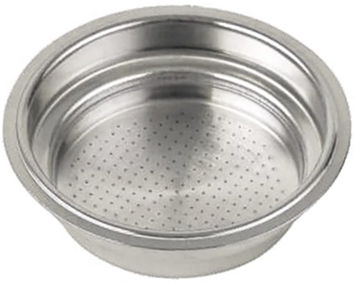 Dailygoods- Portafilter 52mm - Dubbellaags Roestvrij Staal - Koffiefilter Mand - Herbruikbaar - Onder Druk - Perfect Filtergereedschap