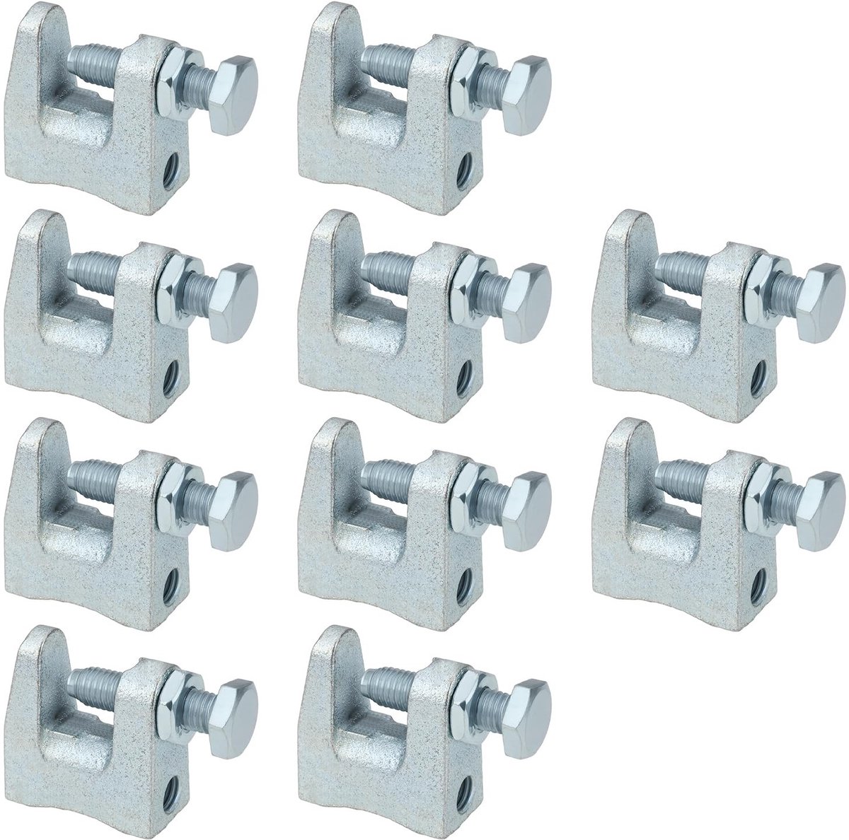 Dailygoods- Balkklemmenbeugel M10 - 10 Stuks - Nodulair Gegalvaniseerd Gietijzer - Opening 22 mm - Schroefdiameter M10 - Duurzaam en Corrosiewerend - Klem