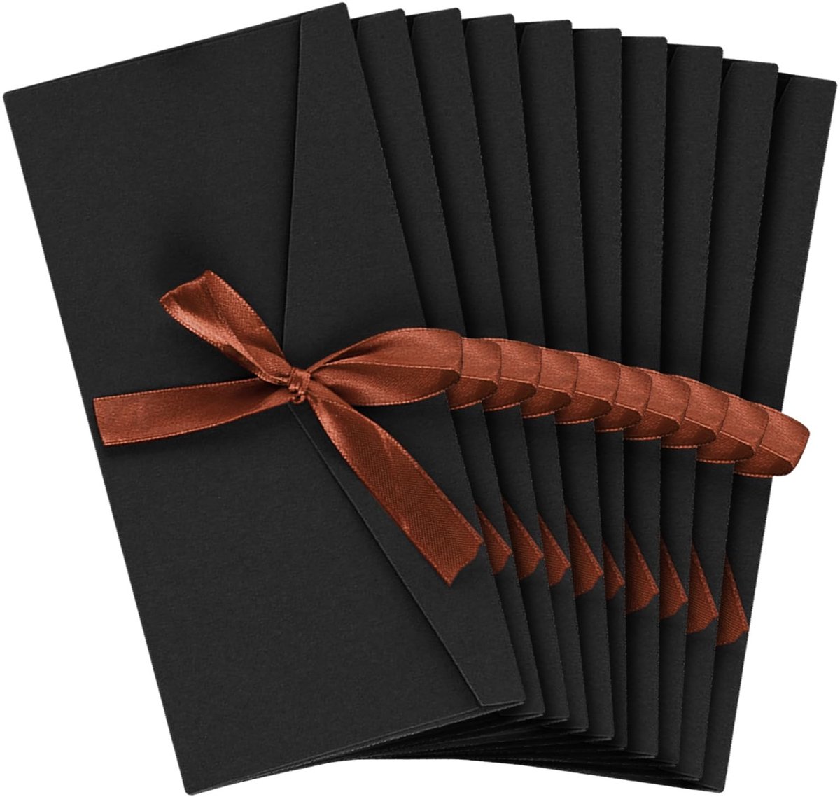 Dailygoods- Geschenkenveloppen 10 Stuks - Retro Kraft Enveloppen - Vintage voor Uitnodigingen - Moederdag - Valentijnsdag - Lintontwerp - 20x11 cm - Cadeau-enveloppen