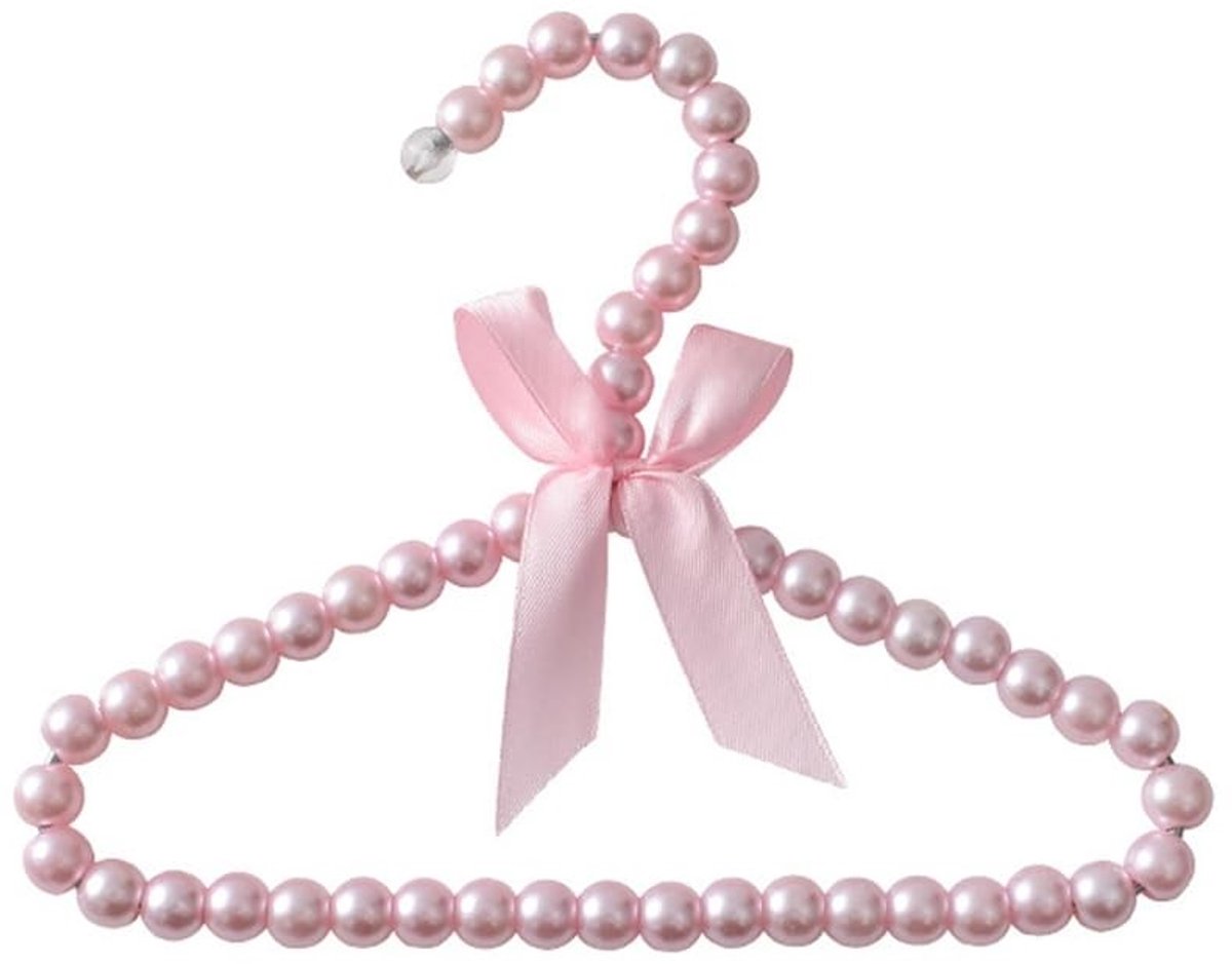 Dailygoods- Kleerhangers Antislip - Mini Kleerhangers - Kinderkleerhangers - Broekstandaard - Kunststof - 20 cm, Roze - Babyhangers