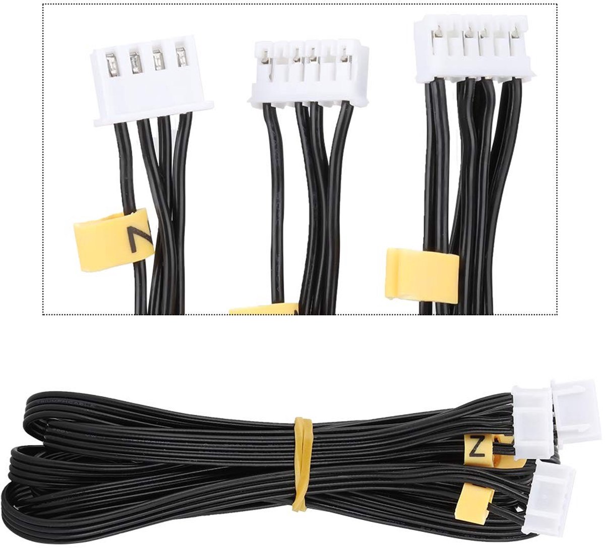 Dailygoods- Motorconnectorkabel Dubbele Z-as - 3D-printer Stappenmotor Verlengdraad - 1,5 m/4,92 ft - 6-pins Splitter - Duurzaam Ontwerp - Eenvoudige Aansluiting - Stappenmotor Kabel
