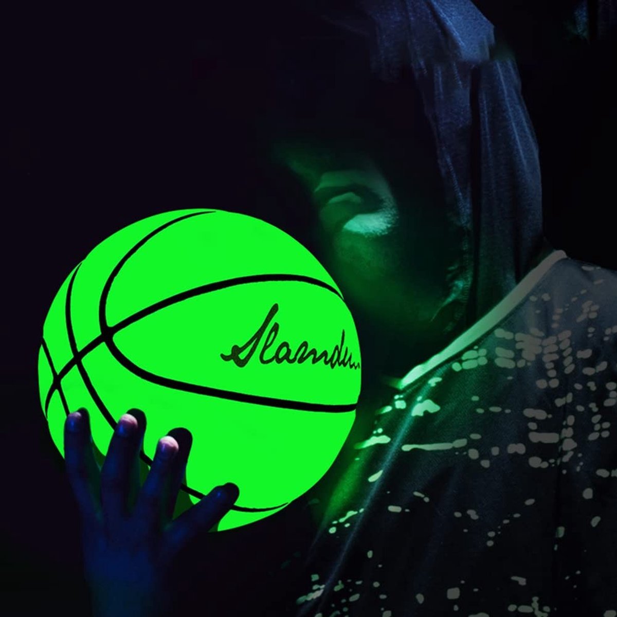 Dailygoods- Basketbal Maat 7 - Lichtgevend - Composiet Leer - Slijtvast - Zweetabsorberend - Goede Grip - Sportbal