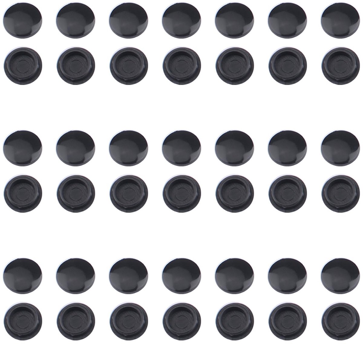 Dailygoods- Schroefafdekkingen 60 stuks - Kunststof - Decoratieve Hoezen - Bescherming voor Meubels - Buitendiameter 12mm - Milieuvriendelijk - Schroefdoppen