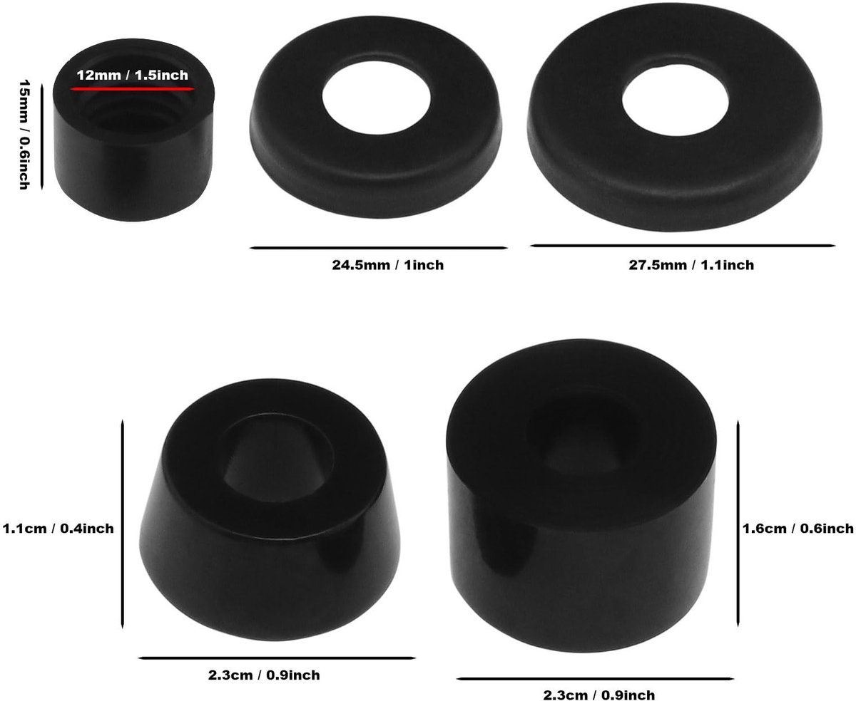Dailygoods- Bushings Set van 10 - Schokbestendige Rubber Bussen - Skateboard/Longboard - Duurzaam PU - Lichtgewicht - Hoge Elasticiteit - Skateboard Onderdelen