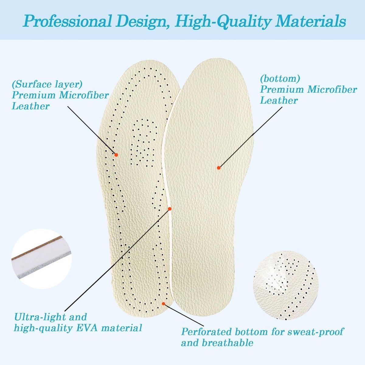 Dailygoods- Inlegzolen Corrector O-poot/Valgus - Ademend - Leer