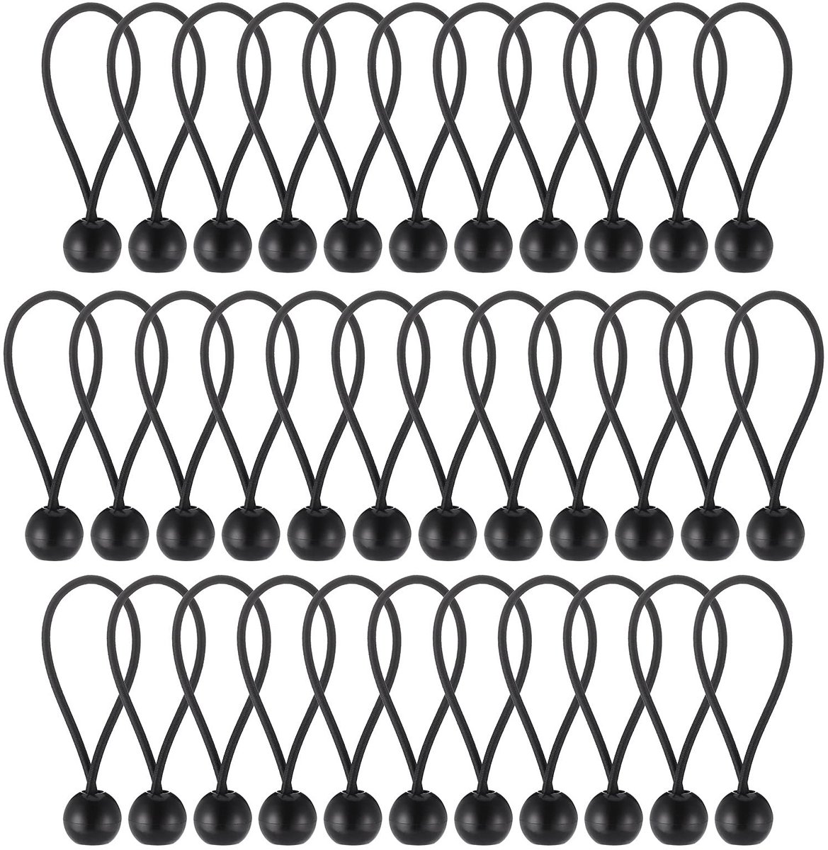 Dailygoods- Bungee Spanbal 10 cm - Elastisch Touw - Duurzaam - Draagbare Haak - Voor Dekzeilen/Tenten - Weerbestendig - Bungee Cord