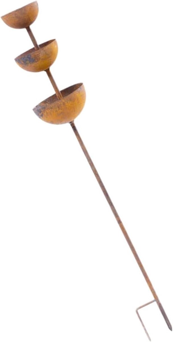 Regenwater Collector - Vogelbad Voerbak - Tuin Decoratie - Verzamelt Regenwater - 68 cm Hoog - Kopergroen