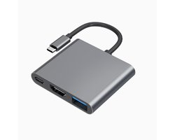 USB C naar HDMI Adapter - 3 in 1 - 4K HDMI - USB 3.0 - USB-C Opladen - Premium Kwaliteit