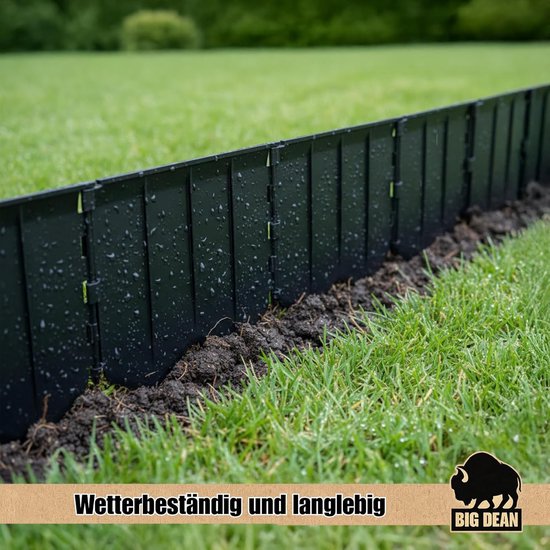 Graskant Begrenzer - Tuinrand Afscheiding - Tuin Vormgeven - Wortelblokkerend Ontwerp - 103 Meter - Antraciet — afbeelding 3