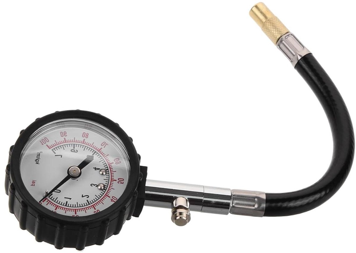 Bandenspanningsmeter - Druk Monitor - Veilig Rijden - Nauwkeurige Meting - 26 cm Lengte - Zwart