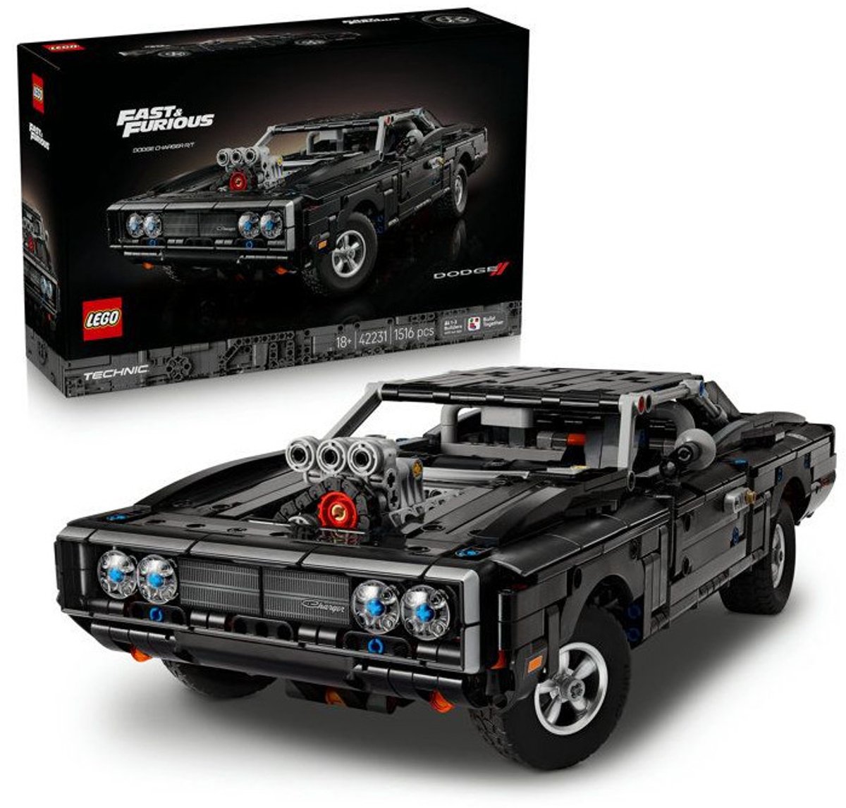 LEGO Technic Fast and Furious Dodge Charger R/T Auto Bouwpakket voor Volwassenen 42231 — afbeelding 23