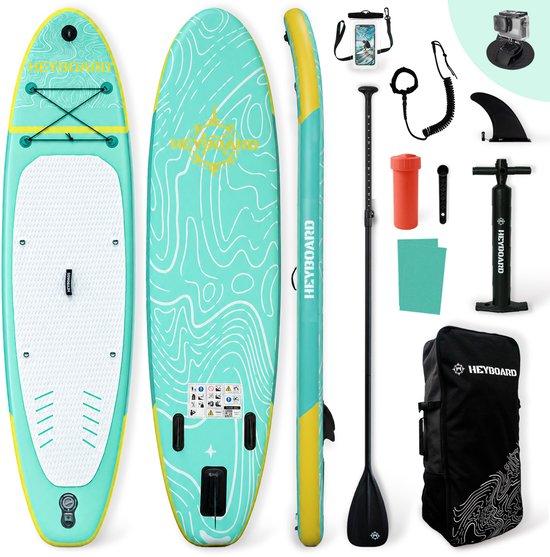 HEYBOARD SUP Board - Opblaasbaar Paddle Board - Complete Set - 320x81x15cm，200KG