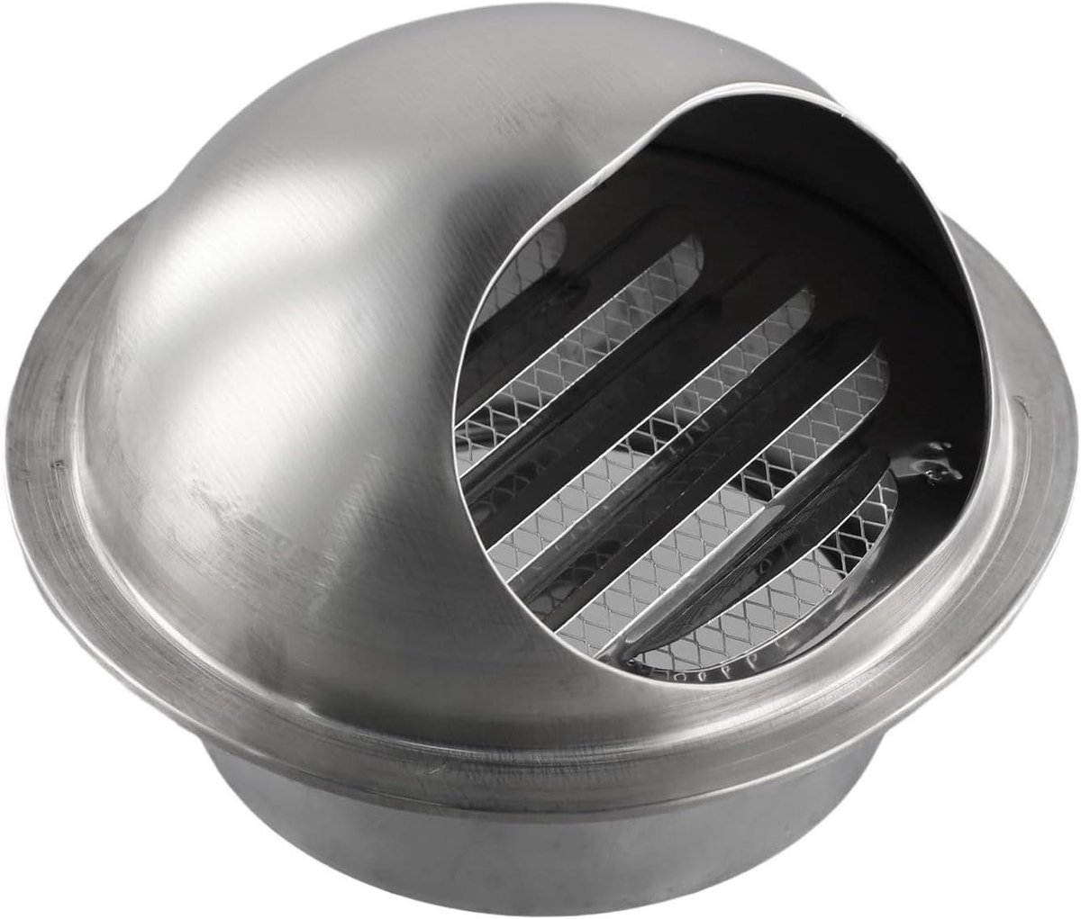Afzuigkap Ventilatie - Wandontluchting - Ventilatie Buiten - Anti Insecten Gaas - 100 mm - Zilver