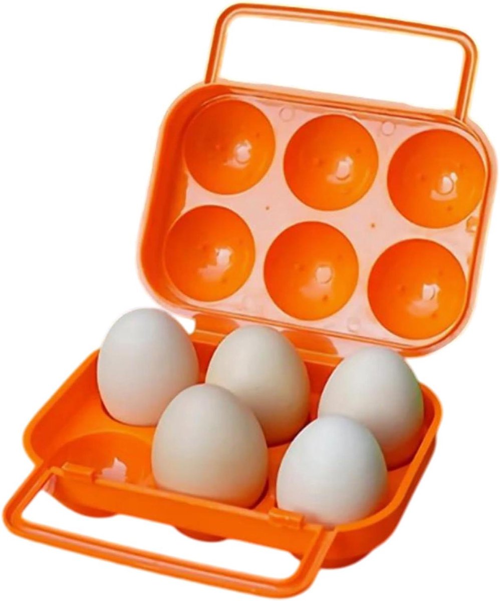 Eierhouder Opbergdoos Eieren Outdoor Activiteiten Individuele Bescherming 6 Vierkanten Wit