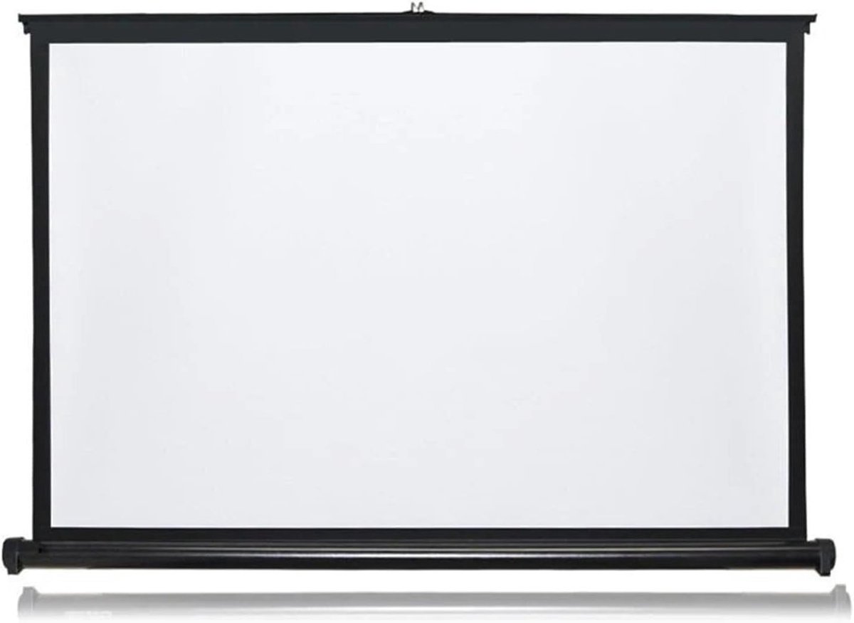 Projectiescherm Tafelmodel - Draagbaar Scherm - Zakelijke Presentaties - Snel Opzetbaar - 50 Inch 4:3 - Zwart