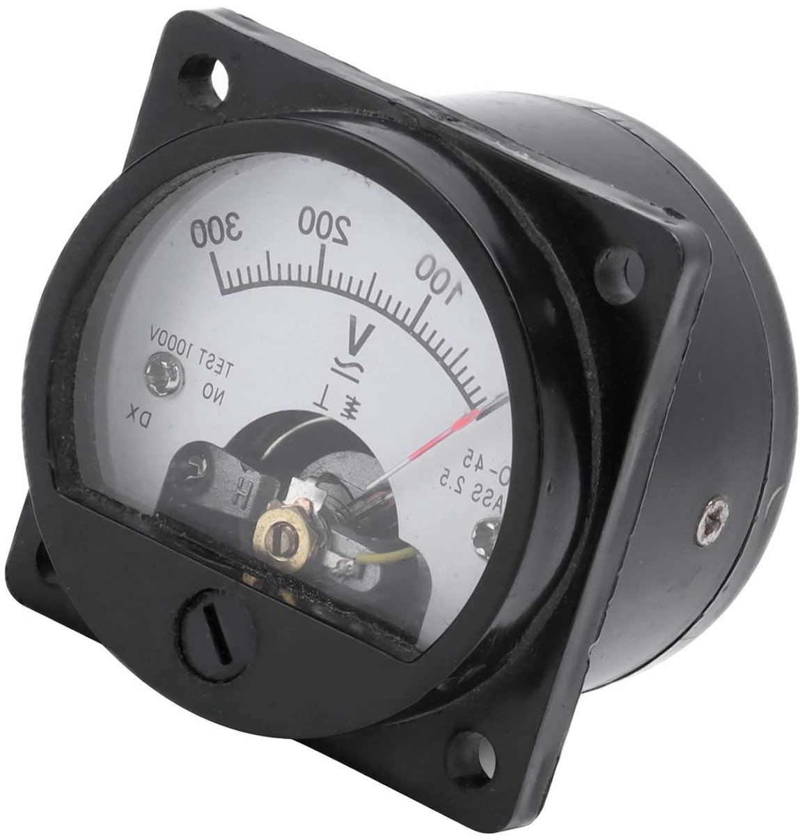 Ronde Voltmeter - Spanningsmeter AC - Stroom Meten - Duidelijke Schaal - AC 0-300 V - Zwart