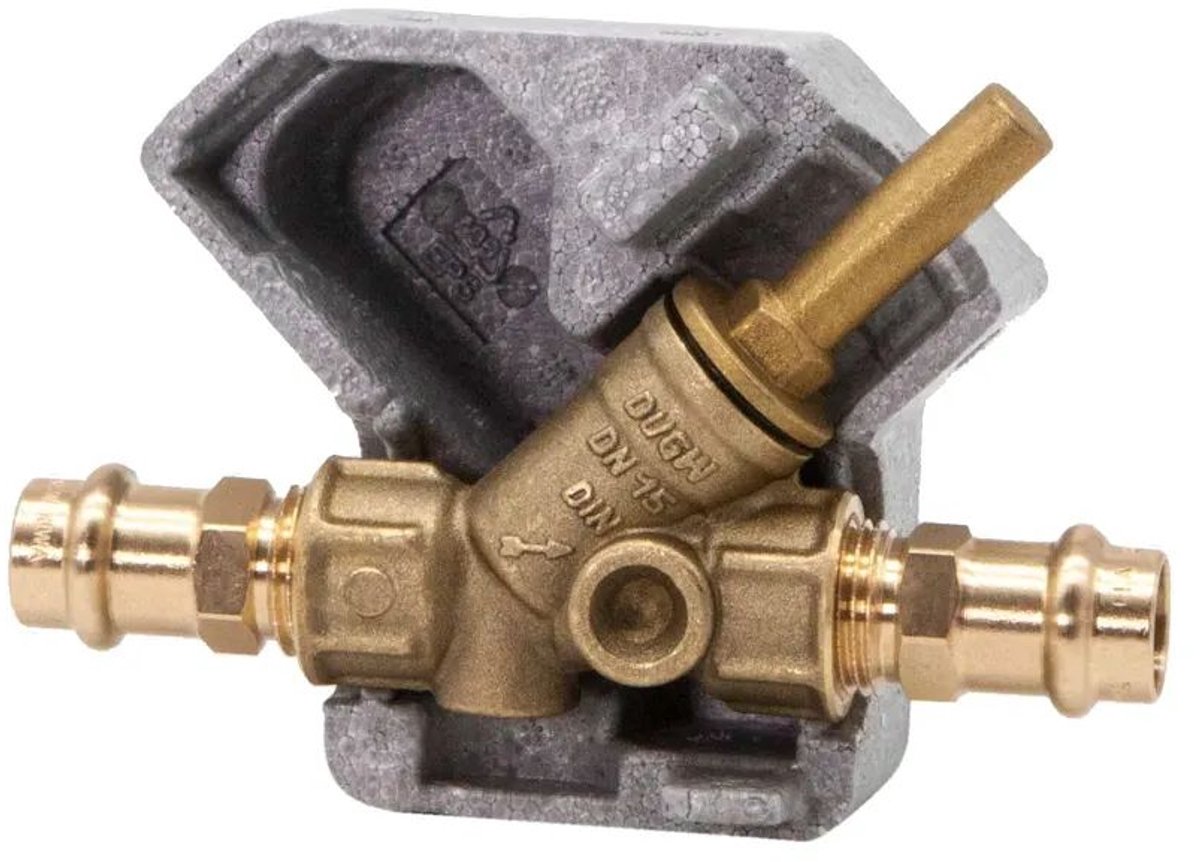 Schlösser Armaturen JS Terugslagklep, zonder aftapping, persaansluiting binnendraad, met isolatieschaal, DN15, met persaansluiting 15mm, DVGW gekeurd, DG13281500001