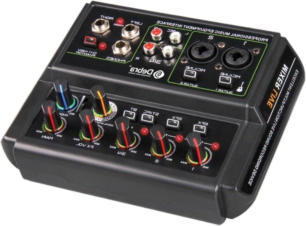 DJ Controller - Audio Interface - Muziek Opnemen - 16 DSP Effecten - 4 Kanaals Mixer - Zwart