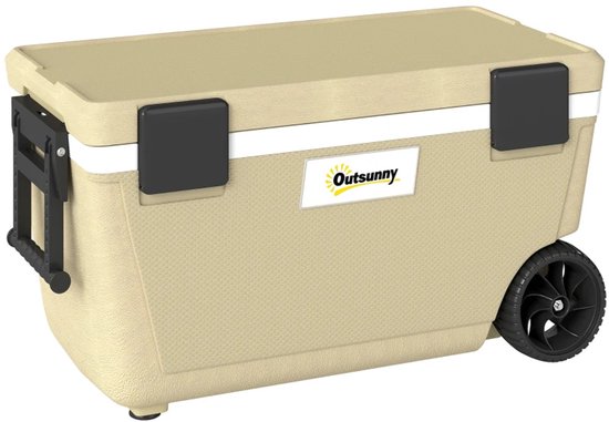 Compressor Koelbox - 70 L - houdt tot 72 uur Koel - Koelkast - Koeler met PU-schuimisolatie, Wielen, Aftapkraan & Handvat - Voor Auto & Huis - voor Boten, Campers en op Reis - Khaki van ZYLARO — afbeelding 2
