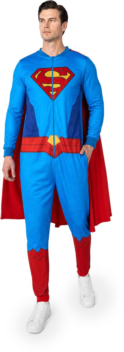 OppoSuits Superman Onesie - Volwassenen Verkleedkleding - Unisex - Carnavalkleding - Pyjama - Chill Pak - Maat S