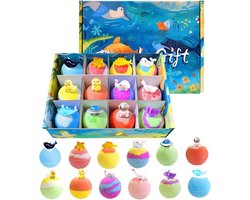 Sogiol® - Bruisballen - 12 Stuks - Bath Bombs Kids - Met Speelgoed Verrassing - Natuurlijke Ingrediënten - Badproducten - Badballen