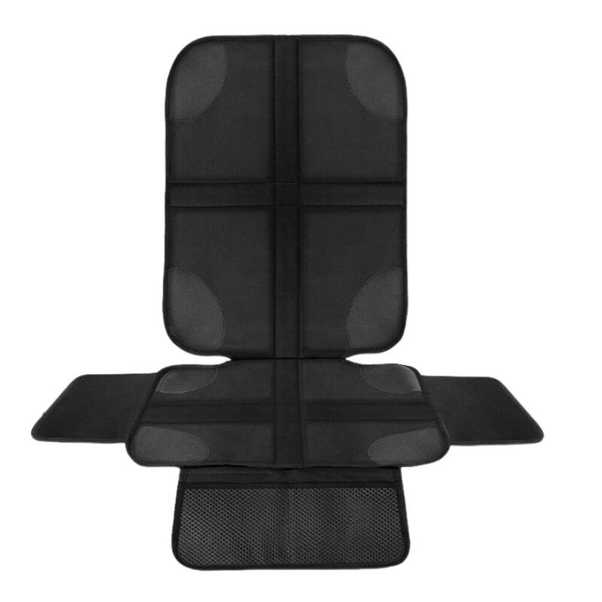 Autostoelbeschermer - Antislip en duurzaam - Stoelbeschermer - Grote kinderstoelbeschermer - Extra dikke vulling - Antislip onderkant - Met gaasvakken - Geschikt voor SUV-, sedan- en pick-upstoelen - Zwart