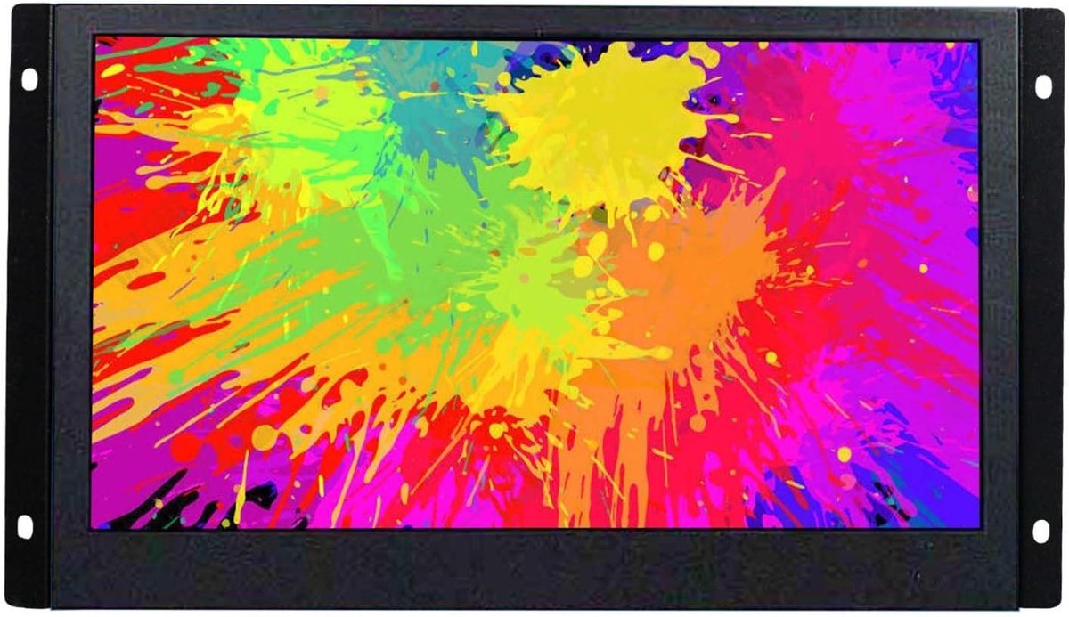 Industriële LCD Monitor - Klein Beeldscherm HD - Projecten Buiten - Met Metalen Behuizing - 11.6 Inch - Zwart