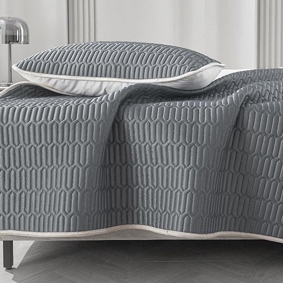Zomer Koele Bedmat - Slaapmat Koelkussen - Verkoeling Tijdens Slapen - Dubbellaags Ademend - 180x200 cm - Grijs — afbeelding 4