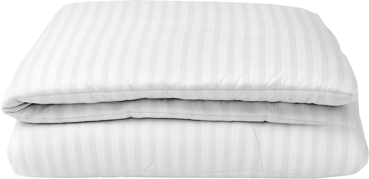 Topmerk - Luxe en makkelijk dekbed zonder overtrek (B-keuze) – Hoesloos 2 persoons dekbed 200x200 cm – Anti-allergisch & hygiënisch – Wasbaar op 60°C – Wolkenzacht en soepel – Wit – All Year comfort zomerdekbed & winterdekbed DUURZAMERE KEUZE