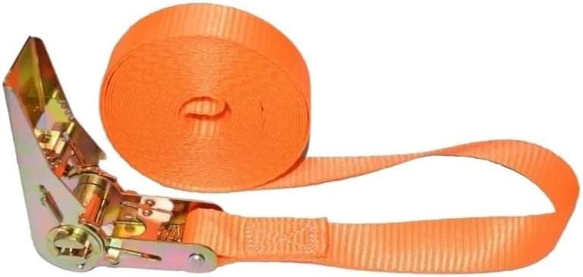 Spanbanden met ratel - Vastzetbanden lading - Veilig transport - Intrekbaar systeem - 100 300 500cm - Oranje