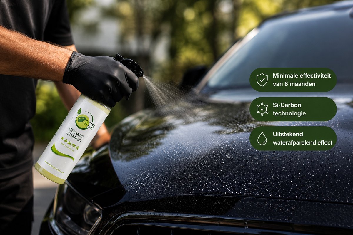 ECS Ceramic Coating – Keramische Lakbescherming Auto – Tot 6 Maanden Bescherming, Hoogglans & Waterafstotende Coating – 500ml – foto 5