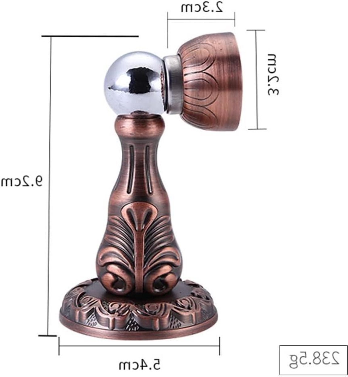 Magnetische Deurstopper - Deurvanger Deurhouder - Deuren Open Houden - Sterke Magneet Bevestiging - 100mm Hoogte - Brons