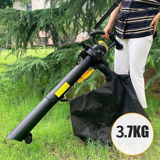 Elektrische Tuinblower - Stofzuiger Versnipperaar - Gazononderhoud - 3-in-1 Functie - 40L Opvangzak - Zwart — afbeelding 4