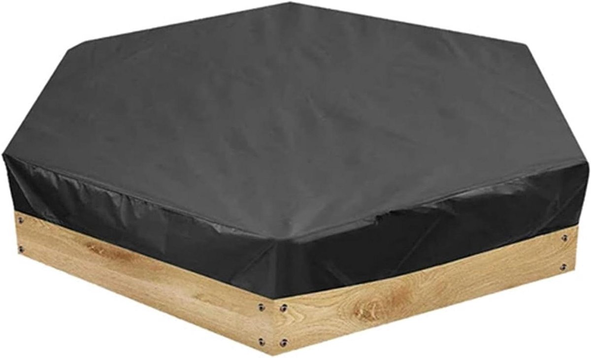 Zandbakhoes - Zandbak afdekhoes - Zandbak Beschermen - Waterdicht Polyester - 230x200x20 cm - Zwart
