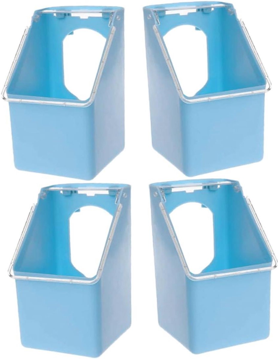 4 Stuks duivenvoeder voerbak voor Hangende voederbak voor vogels bird feeder vogelvoeder vaartuig zinken vogelvoerbak van kunststof houder voor vogelvoer Duif eten voedsel p.p