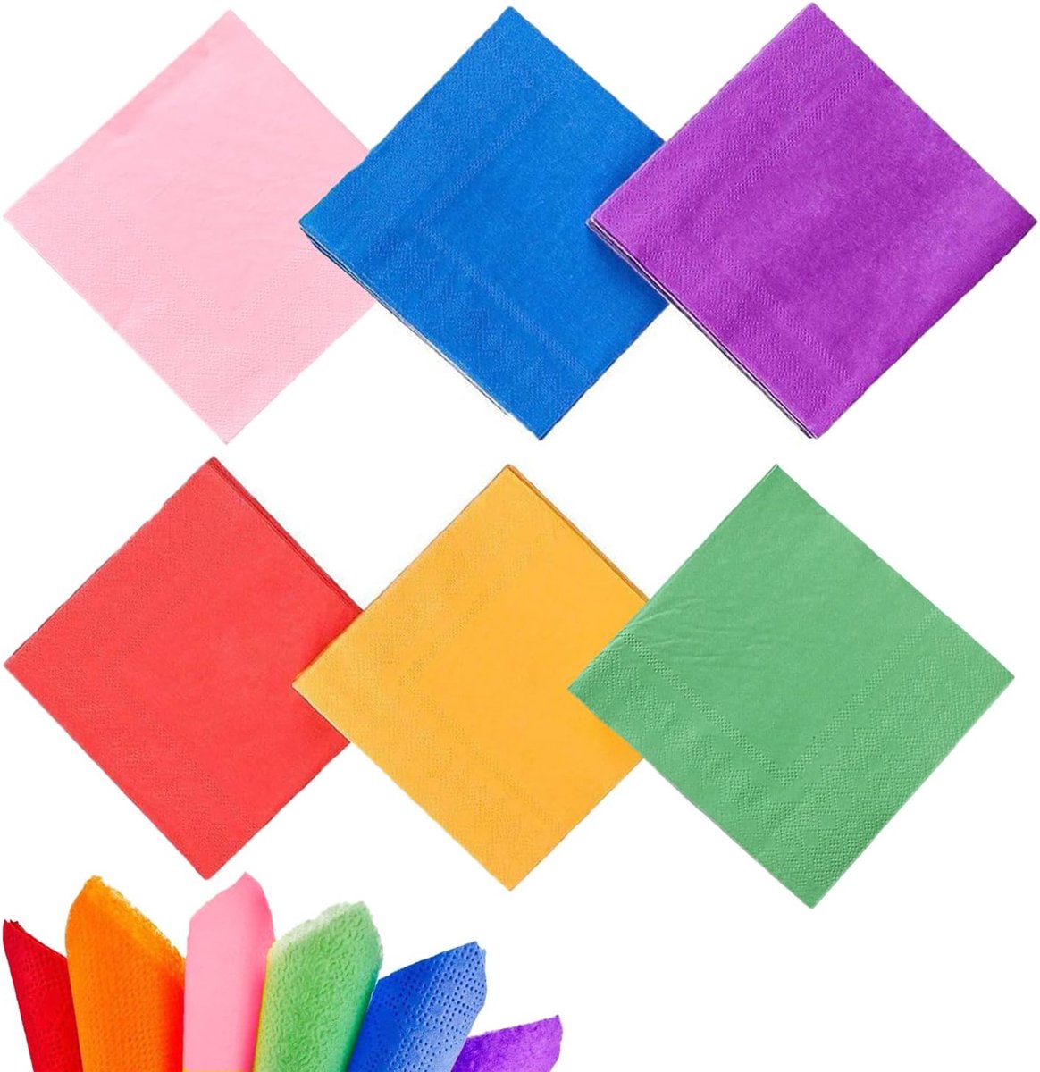 Servetten Papieren - Servetten - Tafel Servetten - Papier - Papieren Wegwerp Servetjes - Feestservetten - Voorjaar Servetten - Lunch/Diner Tafel Decoratie - 2 Laags - Veelkleurig - 25 x 25 cm - 60 Stuks - van Imperatoris