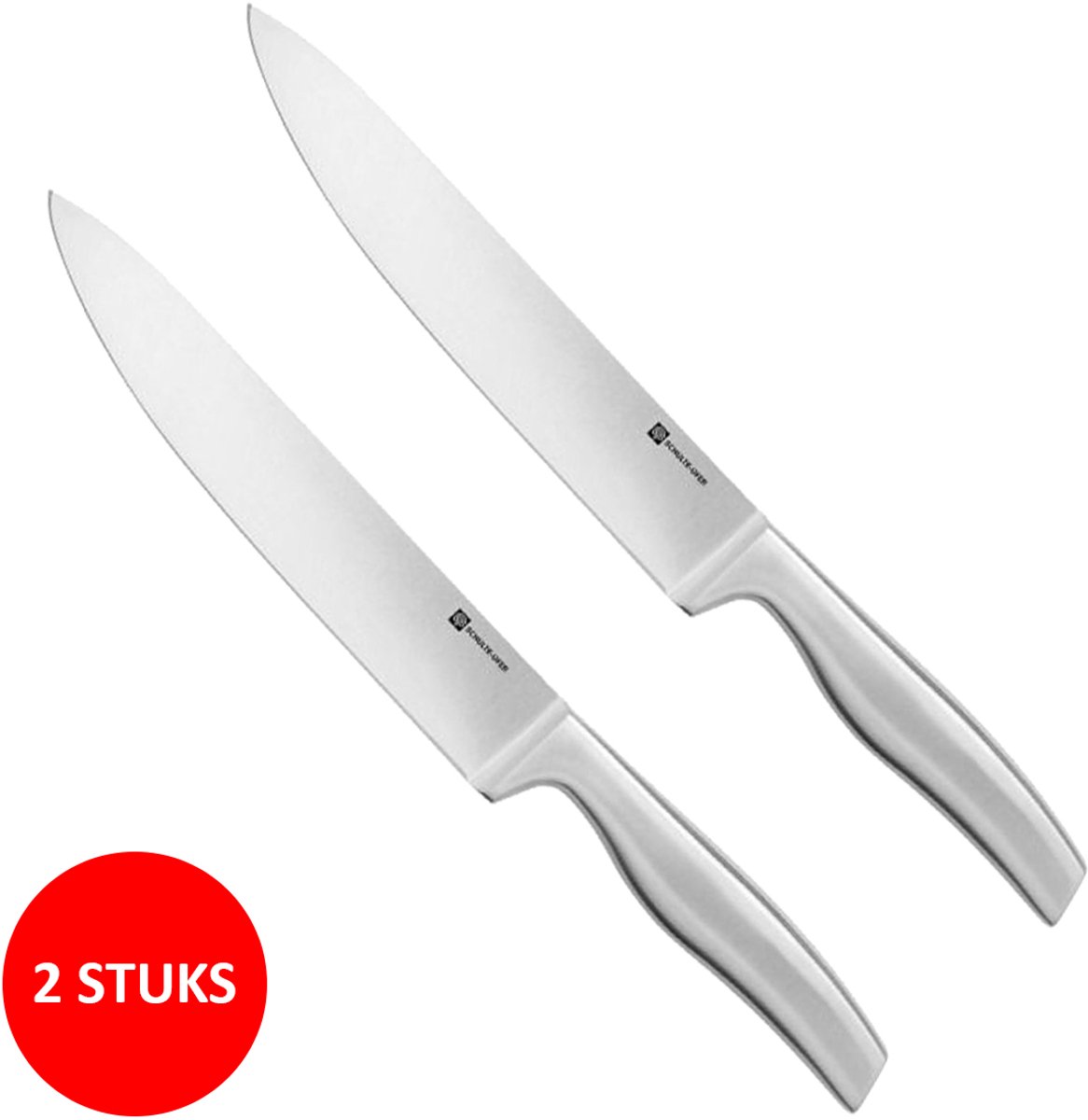 Schulte-Ufer Pro Series Vleesmessen 19 cm - 2 Stuks - RVS Vleesmes - Keukenmes voor Vlees & Gevogelte - Ergonomische Handgreep - Vlijmscherp