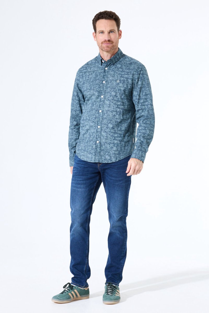 Pilot Heren Overhemd Blauw - Maat M