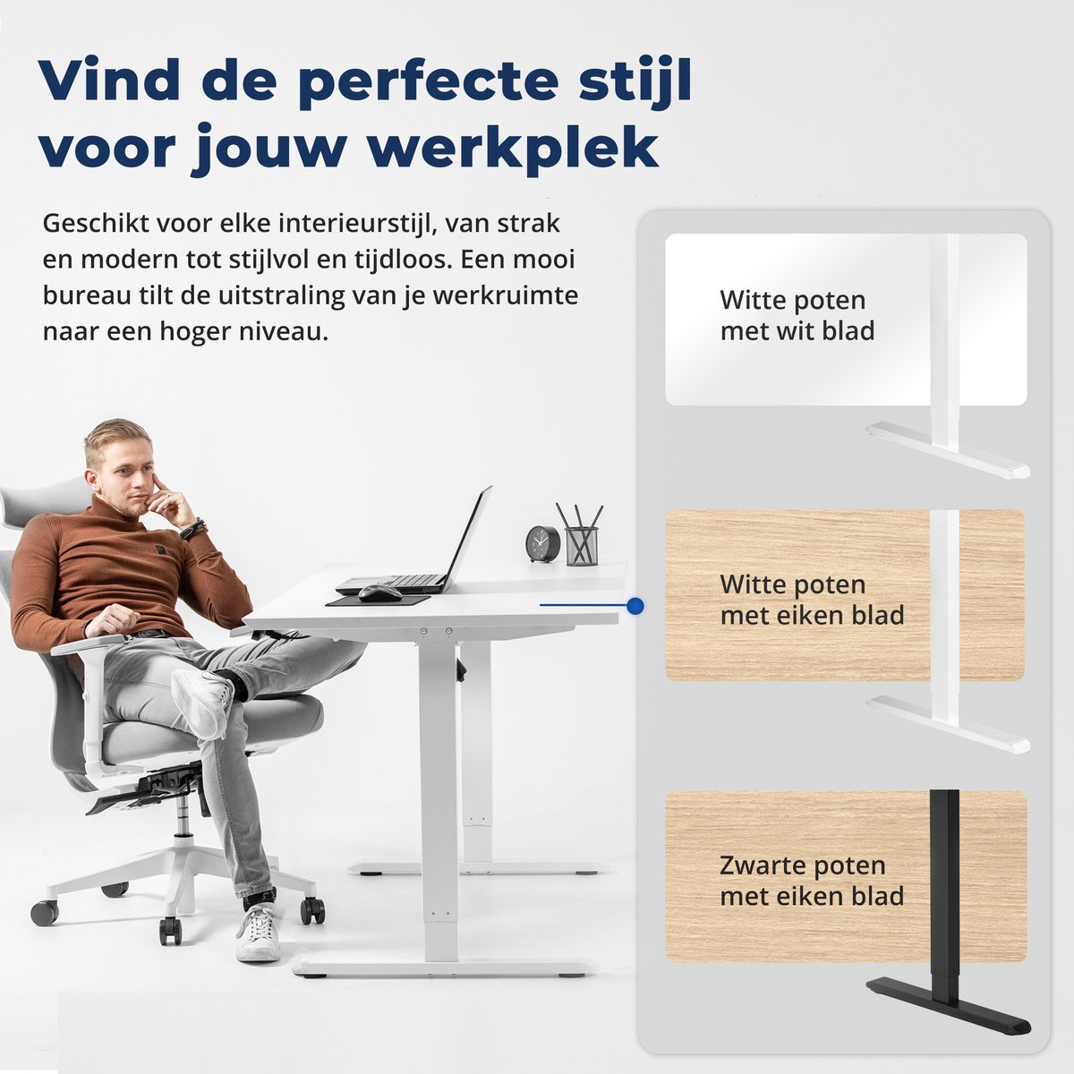 Backerz Backerz Zit Sta Bureau 120x60 - afbeelding 5